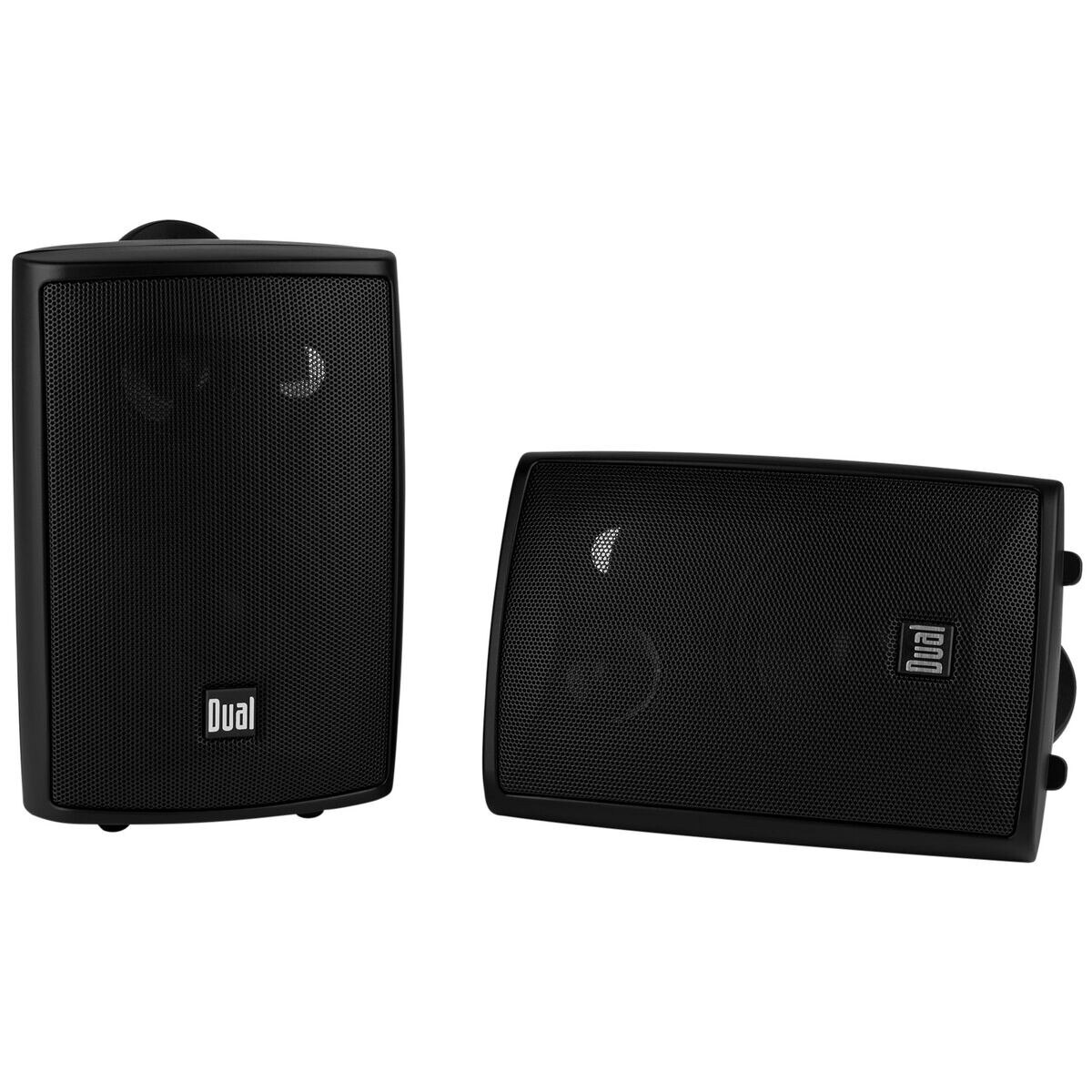 Dual LU47PB 4" 3Way Indoor/Outdoor Speaker Pair Black
